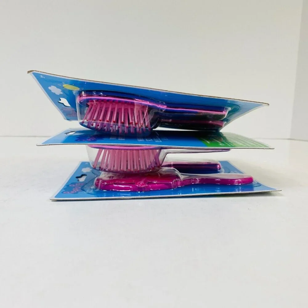 Peppa Pig Brush & Mirror Set 3-Pack Kids Hair Styling Grooming Tool New Fun Gift